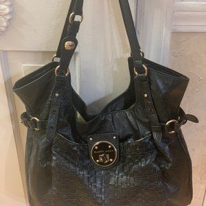 Elliott Lucca All Leacher Black Shoulder Handbag